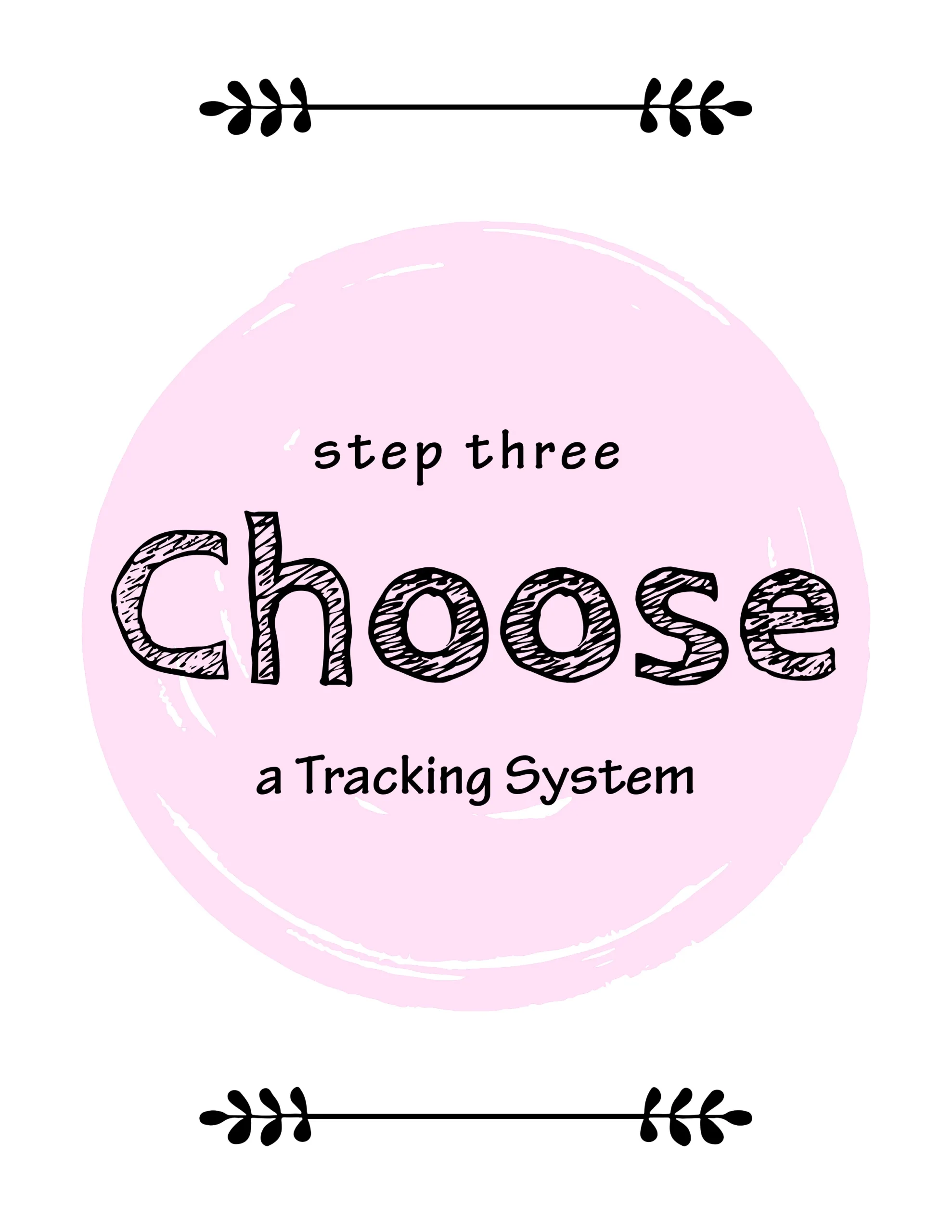 STEP 3 OF A SMART GOALS CHOOSE A TRACKING SYSTEM