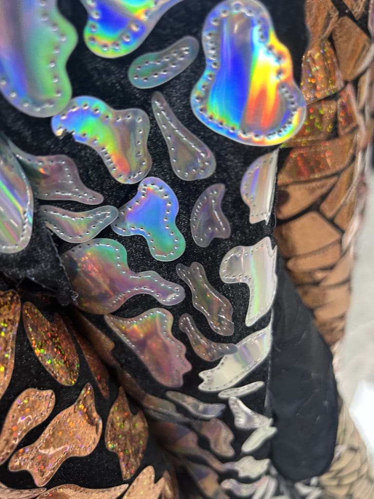 fabric bolts of different choices in material and fabrics can be discussed during the fabric review stage and choices are almost endless in spandex and recycled fabrics are great choice