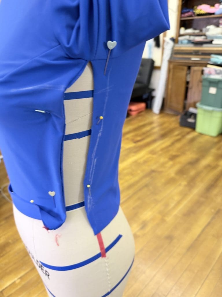 next step of recommendation of consultation fitting costume on mannequin