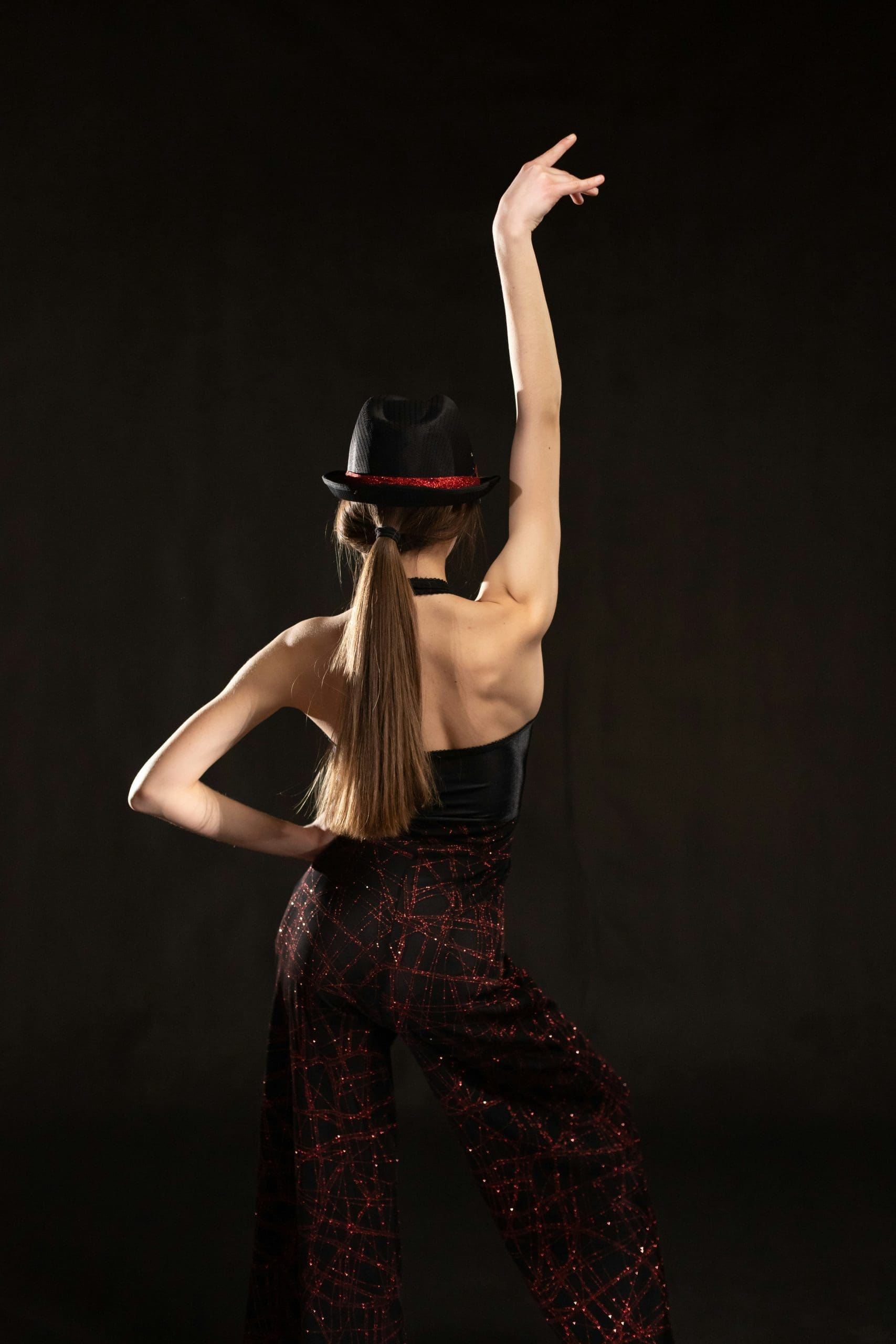 Jazz Solo costumes dancing back view