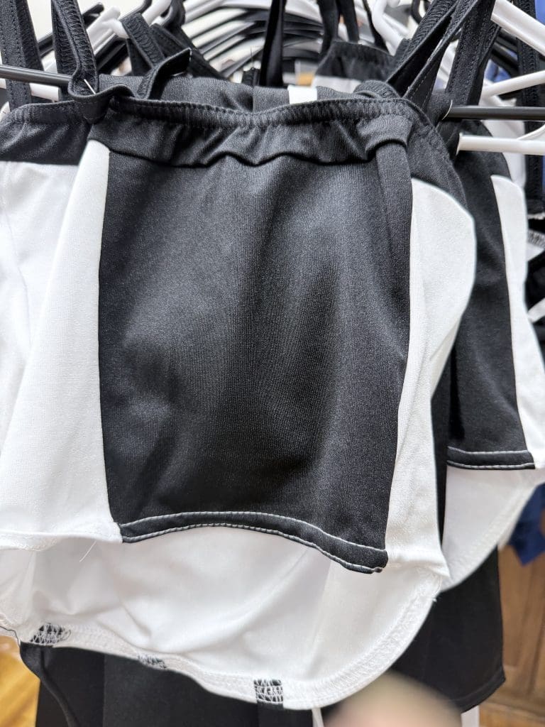black and white tops waiting to be altered and embellished