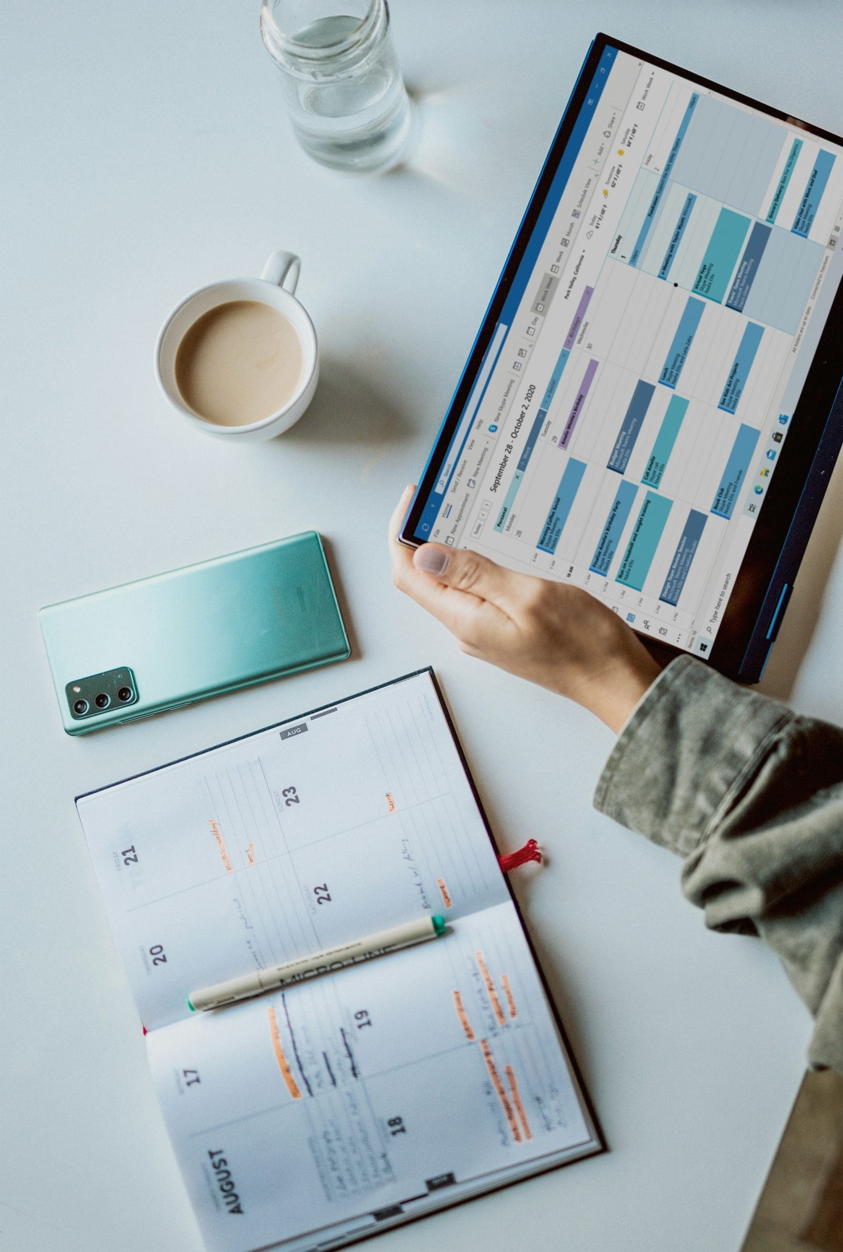 Calendar used to plan custom costume production deadlines